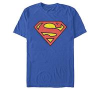 DC Comics Superman Logo T-Shirt Camiseta, Azul Cobalto, L para Hombre