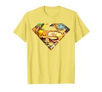 DC Comics Superman Urban Art Grunge Mural Símbolo Escudo Camiseta