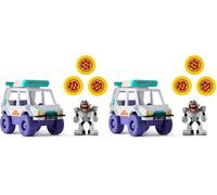 DC Comics Teen Titans GO! - Coche Lanzador DE Pizzas T-Car Y Figura DE ACCIÓN Cyborg - 6070404 - Juguetes Niños 4 Años + - Regalo Niño 4 Años + - Superheroes Juguetes (Paquete de 2)