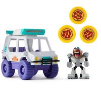 DC Comics Teen Titans GO! - Coche Lanzador DE Pizzas T-Car Y Figura DE ACCIÓN Cyborg - 6070404 - Juguetes Niños 4 Años + - Regalo Niño 4 Años + - Superheroes Juguetes