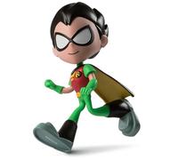 DC Comics Teen Titans Go! Twisty Titans Robin, figura de acción flexible | Las extremidades giran y doblan, poses divertidas dinámicas, juguetes de superhéroes, regalos de juego de simulación para