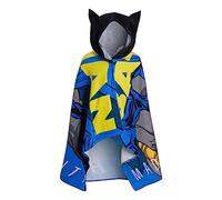 DC Comics Toalla con capucha de Batman, 100% algodón, Poncho para niños, Toalla de playa para niños, Toalla de baño, bata de cambio de envoltura de natación