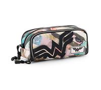 DC Comics Wonder Woman Collage-Estuche Portatodo Note, Marrón, 22 x 10 cm