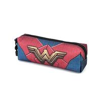DC Comics Wonder Woman Emblem-Estuche Portatodo Cuadrado HS, Azul Oscuro, 21 x 7 cm