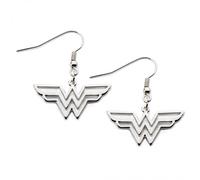 DC Comics Wonder Woman Symbol Stainless Steel Hook Dangle Earrings
