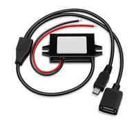 DC-DC 12V 24V a 5V 3A 15W Convertidor de CC for automóvil Tipo-C Adaptador salida fuente alimentación voltaje reductor USB(Female and MINI USB)