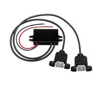 DC-DC 12v 24V a 5V 3A 15W Convertidor Reductor Módulo USB Tipo C Adaptador de Salida de Fuente de alimentación con protección inversa(Dual Ear USB)