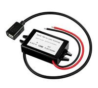 DC DC 12V-24V a 5V USB Convertidor de Tensión 3A 15W, Transformador Buck Reductor Módulo de Adaptador Fuente de Alimentación Regulador de Voltaje Impermeable para Automoción, Coche, Moto y Barco