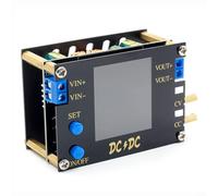 DC-DC Buck-Boost Convertidor ajustable 0,5-32 V 4 A 50 W Fuente de alimentación con pantalla LCD, ventilador, carcasa ABS para laboratorio, electrónica, proyectos de bricolaje, color negro (35 W sin