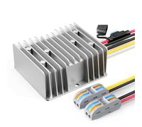 DC-DC convertidor de 12V a 24V 10A 240W con Fusible y Conectores rápidos, convertidor de Voltaje 12V 24V para Carro de Golf Coche Ligero camión