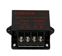 DC DC Step Down SUPERNIGHT Convertidor de Fuente 12V Alimentación 24V a 12V 5A 60W Transformador de Voltaje Reductor Universal para Sistemas de Vigilancia, Instrumentos y Medidores, TV por Cable, etc.
