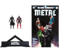 DC Direct - Figura de Juego 3 con cómic, 2 Unidades, Wave 1, Batman Who Laughs & Red Death (Dark Nights Metal #1)