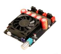 DC Dual Circuit TPA3255 Placa de audio con preamplificador ajustable Ganancia 600W Salida Metal Shell Amplio Voltaje 19-51V Sonido de alta fidelidad con disipador de calor mejorado y ventilador