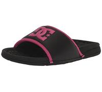 DC Girls Unisex-Child Bolsa Slide Sandal, Black/Pink Stencil, 11 Little Kid