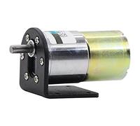 DC Micro Gear Reducer Motor 12V 24V, 5rpm to 600rpm, 37mm Diameter Low Speed Adjustable Motor for Engine Science & DIY Projects(12vmotor and Bracket,200rpm)