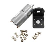 DC Motor Eléctrico,Motor de Engranaje 2 motores con engranajes JGA25-370 de CC 3 V, eléctricos alto par, 5/10/15/30/50/60/100/150/300/500 rpm, soporte montaje(400RPM,12V)