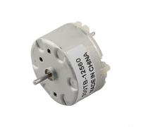 DC Motor RF-500TB-12560 3 V-12 V para alarma, ambientador de juguete, motor de corriente continua silencioso con imán permanente, 5500 rpm, carcasa de metal de 32 x 17,5 mm, color plateado, uso