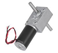 DC Motor with Stainless Steel 8mm Dual Shaft, Gear Motor, Low Friction Electric Engine with Brass Gear and Double Ball Bearings for Industrial Drive Devices, Household Ap (CC 24 V 16 RPM.)