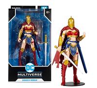 DC Multiverse - Figura de acción de 7 Pulgadas, Serie cómic, Mujer Maravilla con Casco del Destino