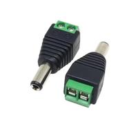 DC Power Plug & Socket 5.5x2.5/2.1mm Macho Female Jack Adapter for LED Strip CCTV Camera