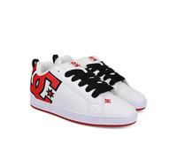 DC Shoes Court Graffik para Hombre, Blanco y Rojo, 43 EU