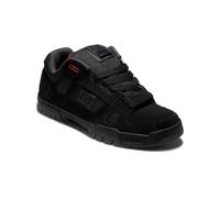 DC Shoes Stag-Zapatos de Piel para Hombre, Zapatillas, Black Grey Red, 40.5 EU