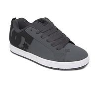 DC Shoes Court Graffik - Zapatillas de Skate para Hombre, Gris Oscuro, Negro, Blanco, 40 EU