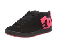 DC Shoes Court Graffik - Zapatillas Deportivas con Cordones y Logotipo para Hombre, Negro/Rosa, 37 EU