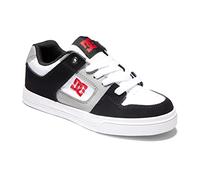 DC Shoes Pure-Leather Shoes for Kids, Zapatillas, White/Black/Red