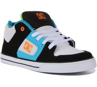 Dc Shoes Pure Mid Niños Zapatilla Unisex Niños En Negro Azul UK 3 - 6