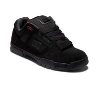 DC Shoes Stag Low Top Skate Shoe, Zapatos Hombre, Negro, Gris y Rojo, 42 EU