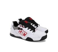 DC Shoes Tenis versátiles para Hombre, Blanco/Negro/Rojo, 40.5 EU