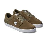 DC Shoes Zapatillas Crisis 2 de Piel para Hombre, Olive White, 42.5 EU