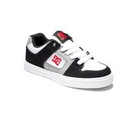 DC Shoes Zapatillas de Piel para niños, Blanco, Negro y Rojo., 35.5 EU