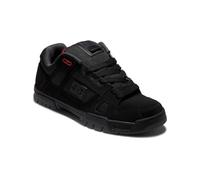 DC Shoes Zapatillas de Piel Stag para Hombre, Black Grey Red, 41 EU