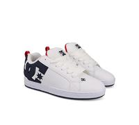 DC Shoes Zapatillas Deportivas Court Graffik para Hombre, Color Blanco, Azul y Rojo, Talla 42 EU, Blanco Marino Rojo, 42 EU