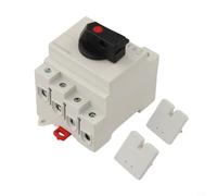 DC Solar Disconnect Switch 32A PC Housing Photovoltaic Circuit Isolator DC1000V with Silver-Plated Contacts, Flame-Retardant, DIN Rail Mount for Industrial Power Distribution and Automatización