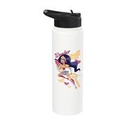 DC Super Hero Girls Wonder Woman and Logos Stainless Steel Insulated Water Bottle