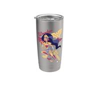 DC Super Hero Girls Wonder Woman and Logos Vaso térmico de acero inoxidable de doble pared