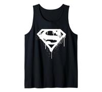 DC Superman Logo Doomsday Graffiti blanco Camiseta sin Mangas