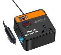 DC to AC Car Converter, Smart Plug Adapter Vehicle, Cargador de teléfono celular, Road Trip Power Converter for Minivan, Truck, RV, Travel Charging Solution 3.86x3.86x1.38in