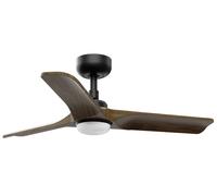 Dc Ventilador de Techo Con LED Luz Heywood Negro Mini & Mando a Distancia