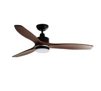 Dc Ventilador de Techo Con LED & Mando a Distancia Silenciioso Negro Madera