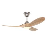 Dc Ventilador de Techo Control Remoto LED Regulador Eco Genuino 122CM Cromo