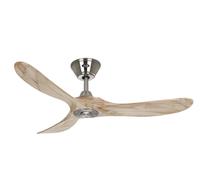 Dc Ventilador de Techo Pequeño Eco Genuino Cromo Madera 122CM Mando a Distancia