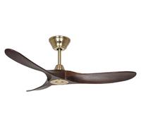 DC Ventilador De Techo Pequeño Eco Genuino Latón Nogal 122cm Control Remoto