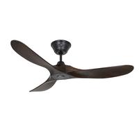 DC Ventilador De Techo Pequeño Eco Genuino Negro Nogal 122cm Con Control Remoto