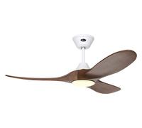 Dc Ventilador Mando a Distancia LED Regulador Eco Genuino 122CM Blanco Nogal