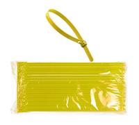 DC VOLTAGE Paquete de 100 bridas reutilizables de 3,6 mm x 200 mm, resistentes con resistencia a la tracción de 40 libras, bridas amarillas ajustables liberables, envolturas de corbata de 8 pulgadas