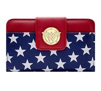 DC Wonder Woman Atuendo de Diana Emblema Metálico Cartera Clutch Bolsillo para Monedas & Tarjetero, Azul
